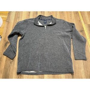 Gap Sweater, Men's Size XL, Gray, Pullover, Quarter Zip, Pullover